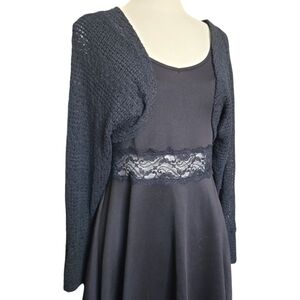 DAZY Black Cropped Sweater - XL